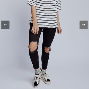 Free People distressed skinny jeans